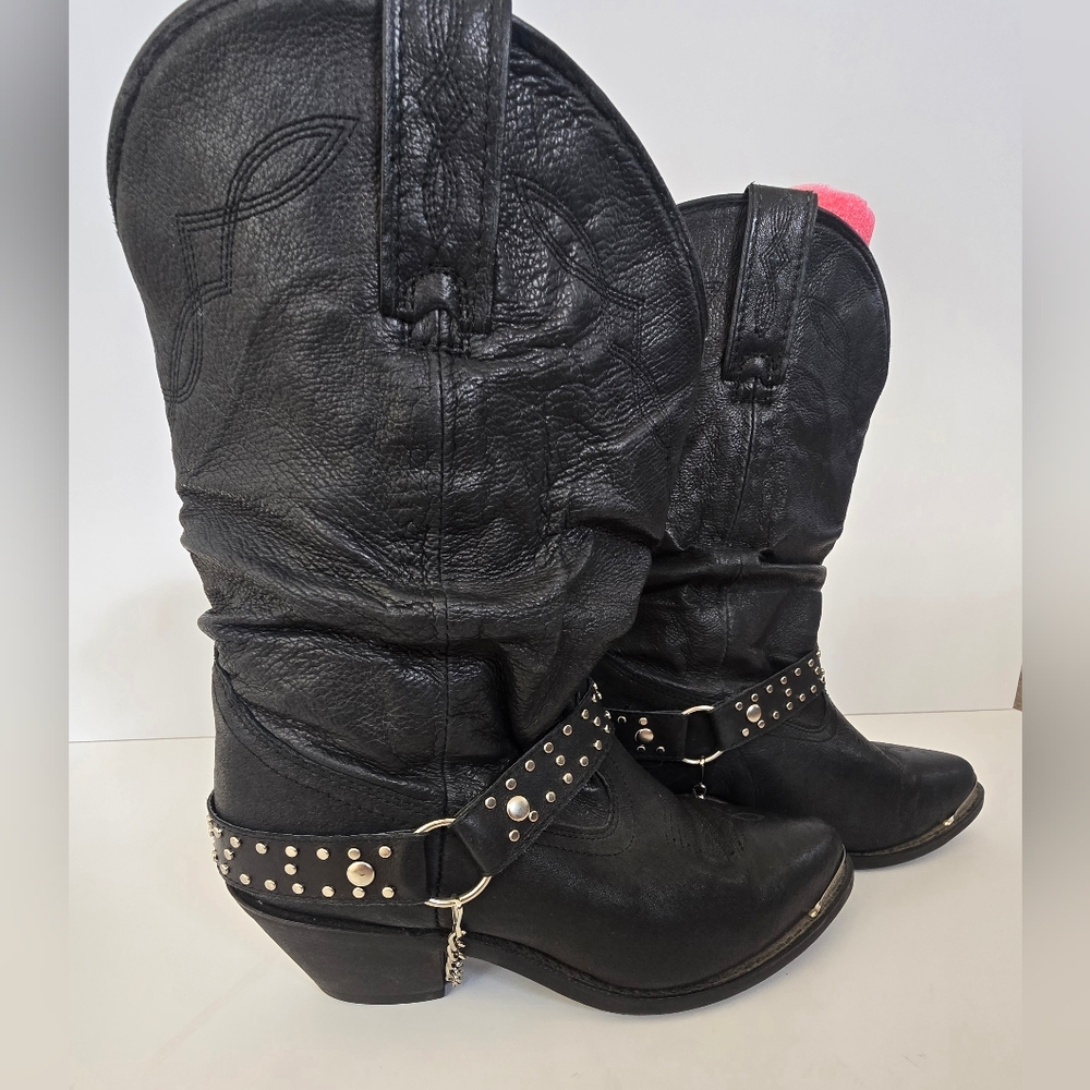 Shyanne Women's Tammye Slouch Harness Fashion Boots - Round Toe